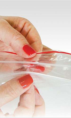 Saco plástico com zip em polietileno Saco plástico com zip em polietileno